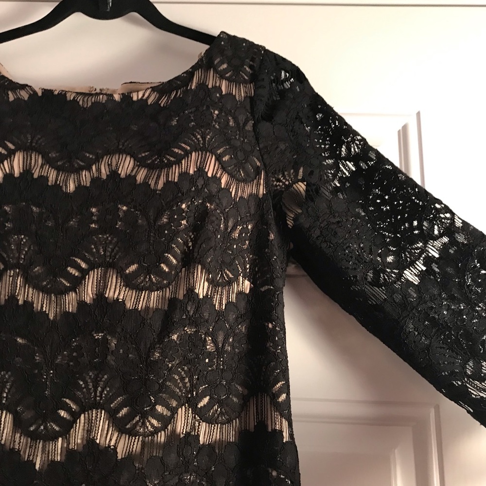 Jessica Howard - black lace sheath cocktail dress